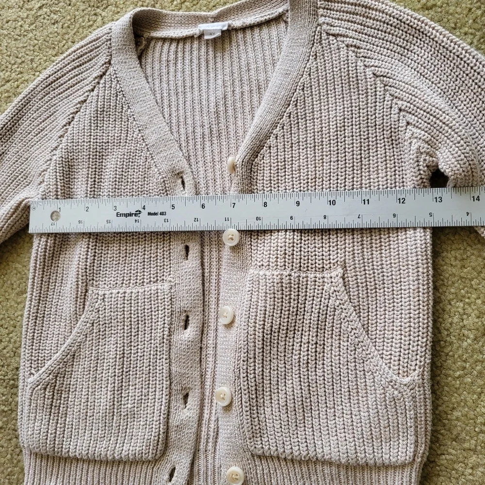 kids Cream Knit Cardigan Sweater 4y